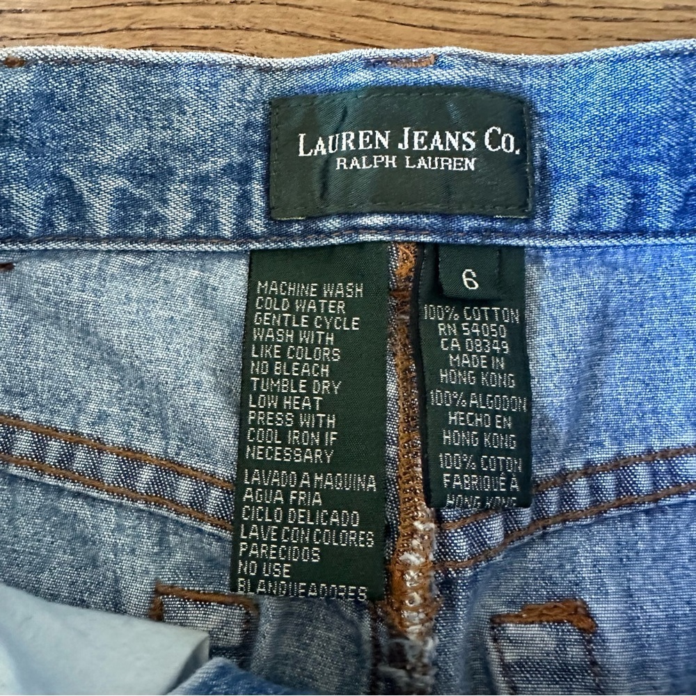 Vintage Lauren Jeans Ralph Lauren Maxi Denim Skirt Sz 6 100% Cotton - Picture 4 of 5